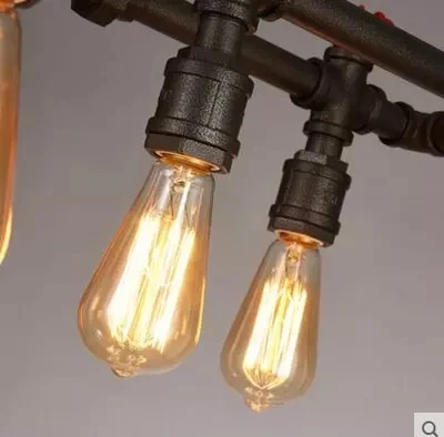 Деревенский стиль лофт винтажная промышленная лампа с 5 Edison светильник s Ретро водопровод подвесной светильник Hanglamp Lamparas Colgantes