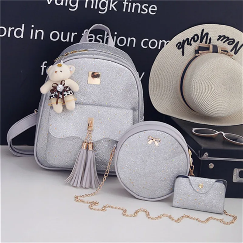 

2019 New 3pcs/Set Women Composite Bags High Quality Ladies Handbags Female PU Leather Messenger Bags Tote Bag Bolsa