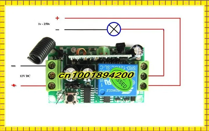 Модуль передатчика кодирования PCB+ 12 В DC приемник RF 3 в 3,7 в 4,5 в 5 в 6 в 9 в 12 В приемник передатчика пульт дистанционного управления Переключатель 315/433