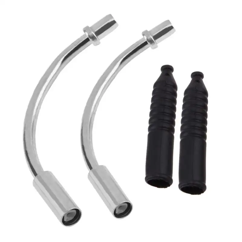 2x 90° Front Rear V-Brake Cable Guide Noodle with Rubber Boot Bicycle MTB Bike