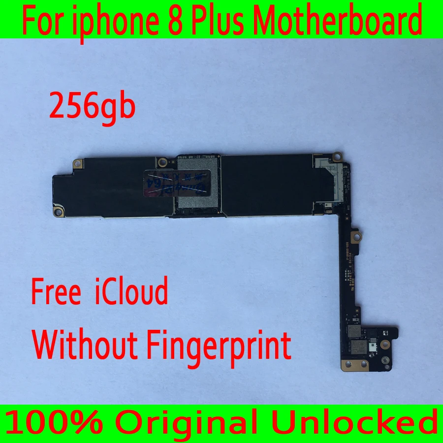 

100% unlocked For iphone 8 Plus 5.5 inch Motherboard 256GB Original for iphone 8 Plus 8p Mainboard Without Fingerprint board