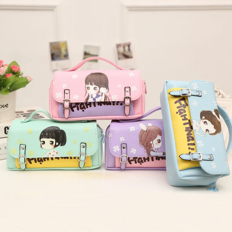 new kawaii girl cartoon pencil case bag kawaii School Pouches cute