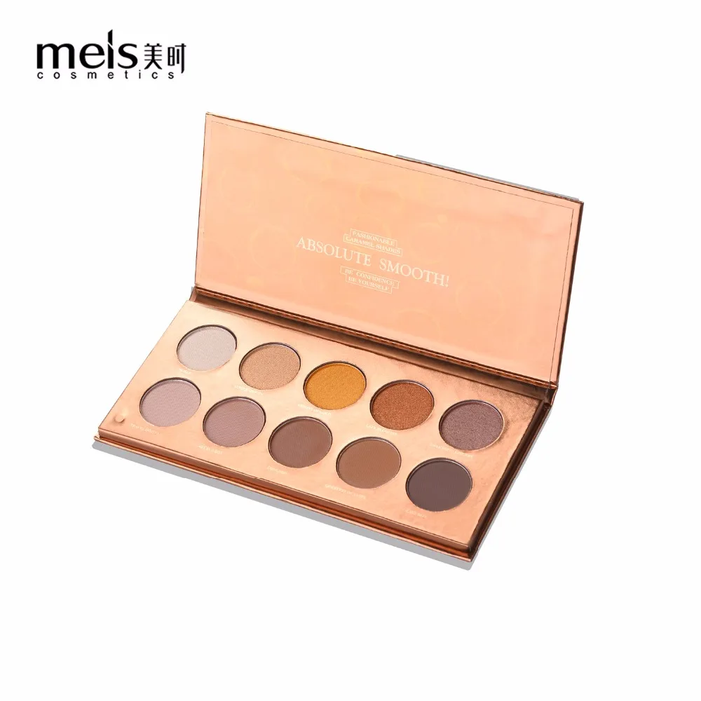 MEIS Brand New Arrival Charming Eyeshadow 10 Color Eye Palette Make up Palette Matte Shimmer Pigmented Eye Shadow Powder 1216