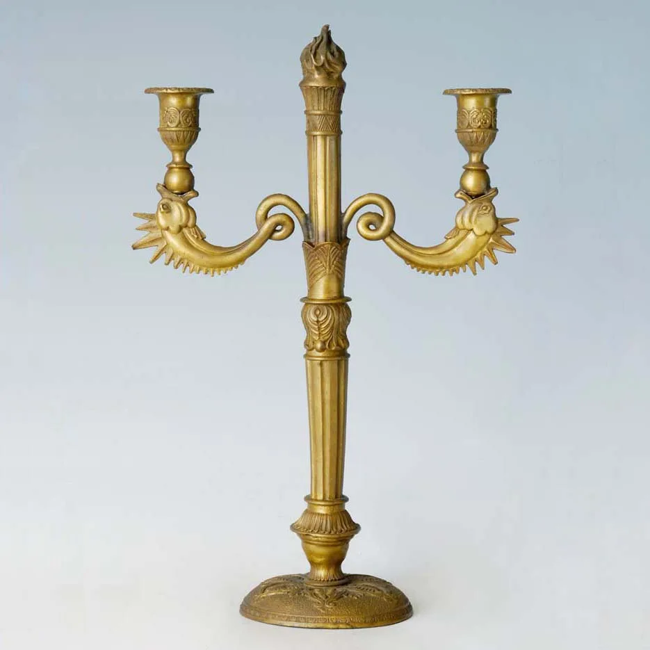 

ATLIE BRONZES Europe classic candlestick bronze statue candle holder sculpture home decoration business gifts