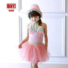 Девушки слоев пузырь; юбка для девочек; детская одежда короткая розовая пляжная юбка Детская Пижама, состоящая из одного 1 предмет swimuit розовый купальный костюм с защитой от солнца UPF50