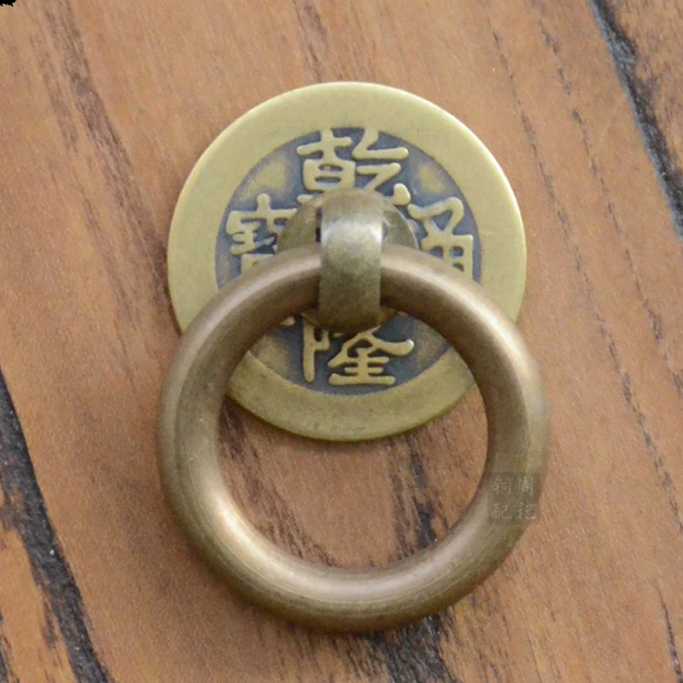 5pcs Antique Drawer Handles Pull Door Knob Brass Hardware for Vintage Chinese Furniture Cabinet Door Pull Handle