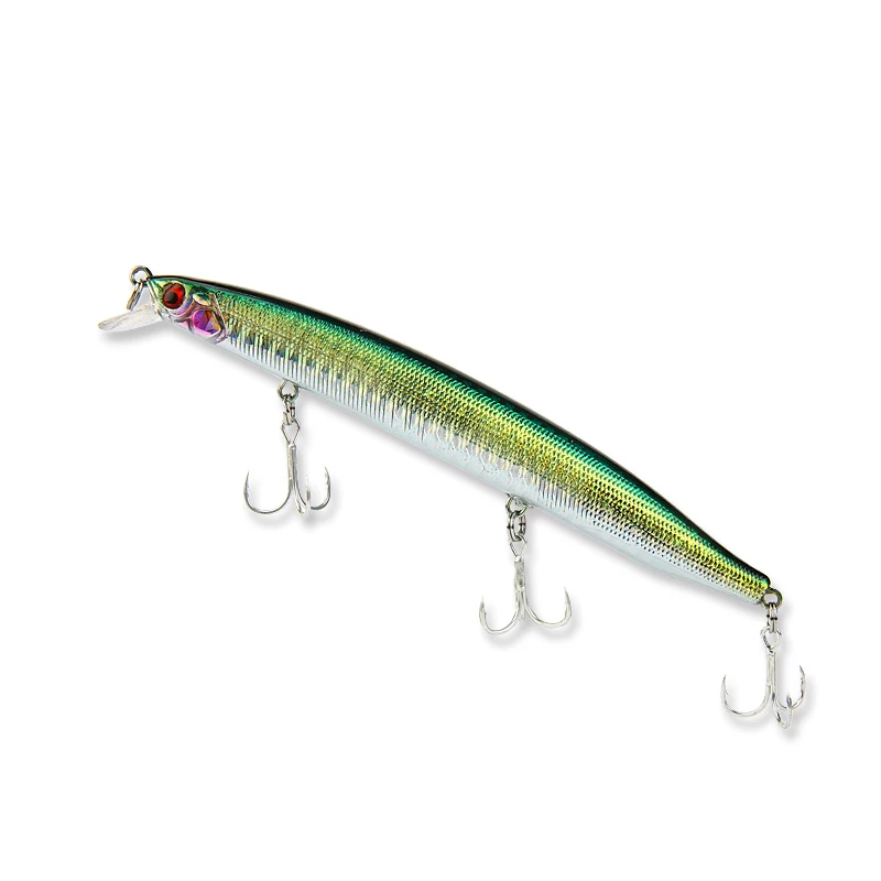 Fishing lure 19.3g 14cm suspended float BBK three hooks long floating