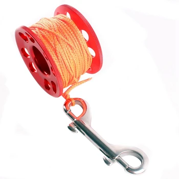 

Scuba Diving Aluminium Finger Spool Reel With Stainless Steel Snap Bolt Clip