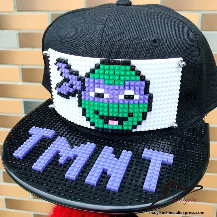 Новая бейсболка TMNT с мозаичным блоком, бейсболка в стиле хип-хоп, Snapback, DIY, Классические кепки для мужчин и женщин, шапка