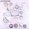 ZOTOONE железные нашивки для одежды бабочка Кот тигр сердце круглые вышитые нашивки стикер значок DIY аксессуары для одежды C ► Фото 2/6