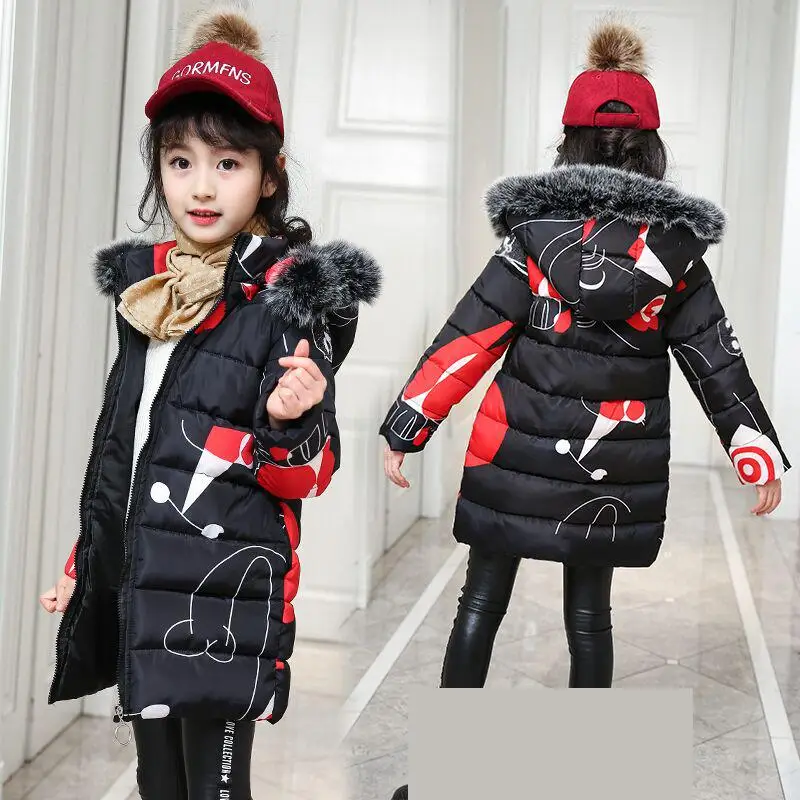 

2018 New Baby Girls Coat Teenage Girls Winter Coats Warm Jacket Winter Outerwear Thick Girl Clothing Kurtki Zimowe Dla Dzieci 12