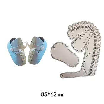 

Baby Shoes 3D Metal Cutting Dies Scrapbooking Stencil for kids Embossing paper cards ablum Craft Cutting Die Carbon Steel Cut