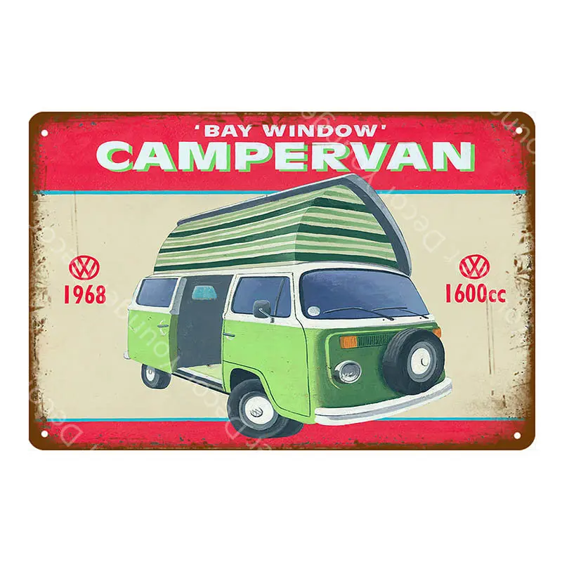 Vintage Home Decor Classic Car Bus Truck Campervan Metal Signs Painting Art Poster Garage Pub Bar Plate Wall Plaque YH046 - Цвет: YD2685H