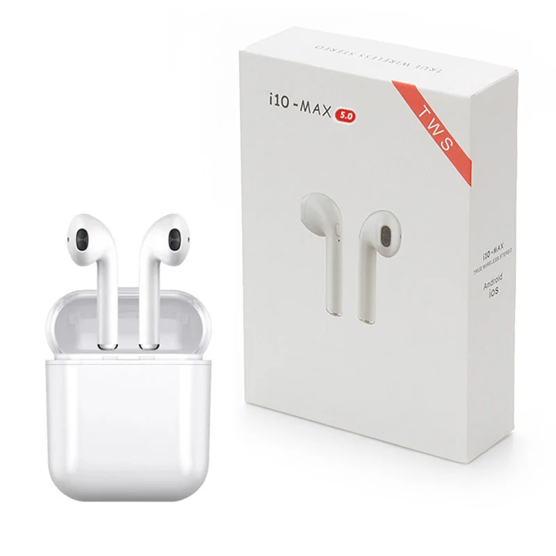 Bluetooth наушники i10 Max TWS беспроводные невидимые мини стереогарнитура с зарядным