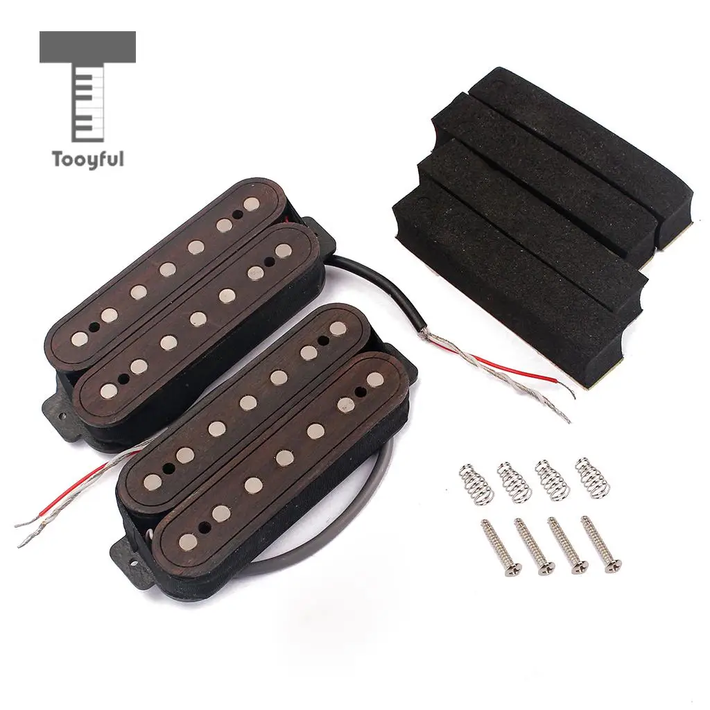 

Tooyful Guitar Replacement Wired Humbucker Dual Coils Pickup ALNICO 5 Neck+Bridge for 7-String Guitar/Pedal Steel Guitar Parts