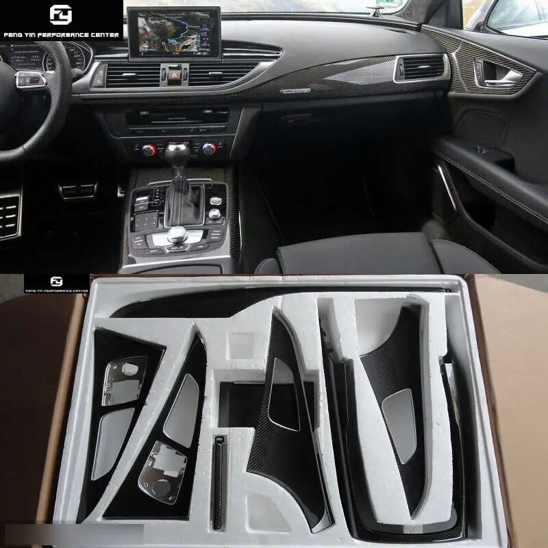 

A6 C7 replacement Carbon Fiber interior Door handle cover for Audi A6 C7 car body kit 12-16