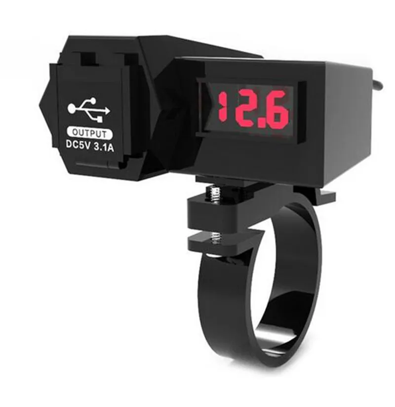 

Car-Styling 12V/24V Waterproof Car Boat Motorcycle Dual USB Charger LED Voltmeter car Cigarette Lighter Socket
