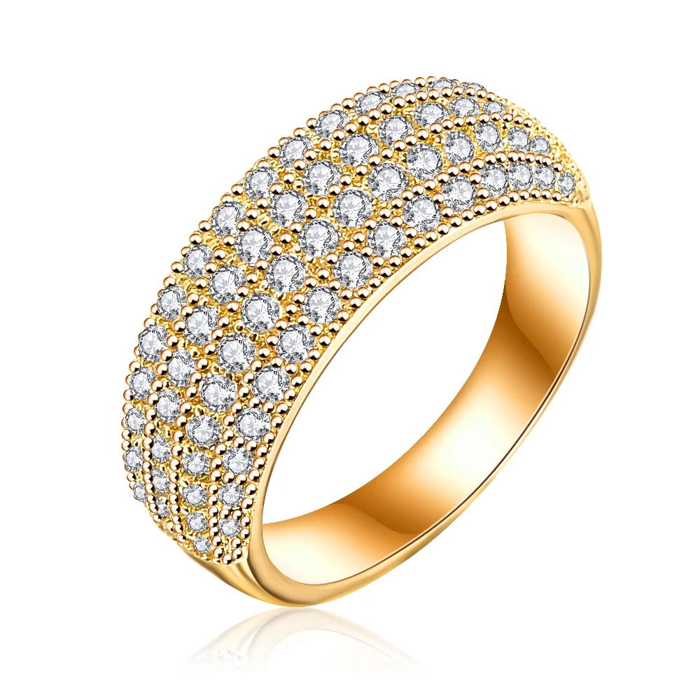 

LZESHINE Shinny Finger Rings Pave Full Zirconia High Quality Silver/Gold Color Fashion Jewelry Eternity Rings For Women CRI0024
