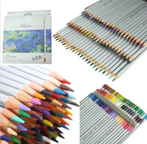 72 color Fine Marco Drawing Oil Base Non-toxic Pencils Set for Artist Sketch School Children | Дом и сад