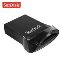 SanDisk Ultra Fit USB 3,1 флэш-накопитель CZ430 256 ГБ 128 Гб 64 ГБ 32 ГБ 16 ГБ высокая скорость 130 МБ/с./с мини USB 3,0 USB флешка для компьютера
