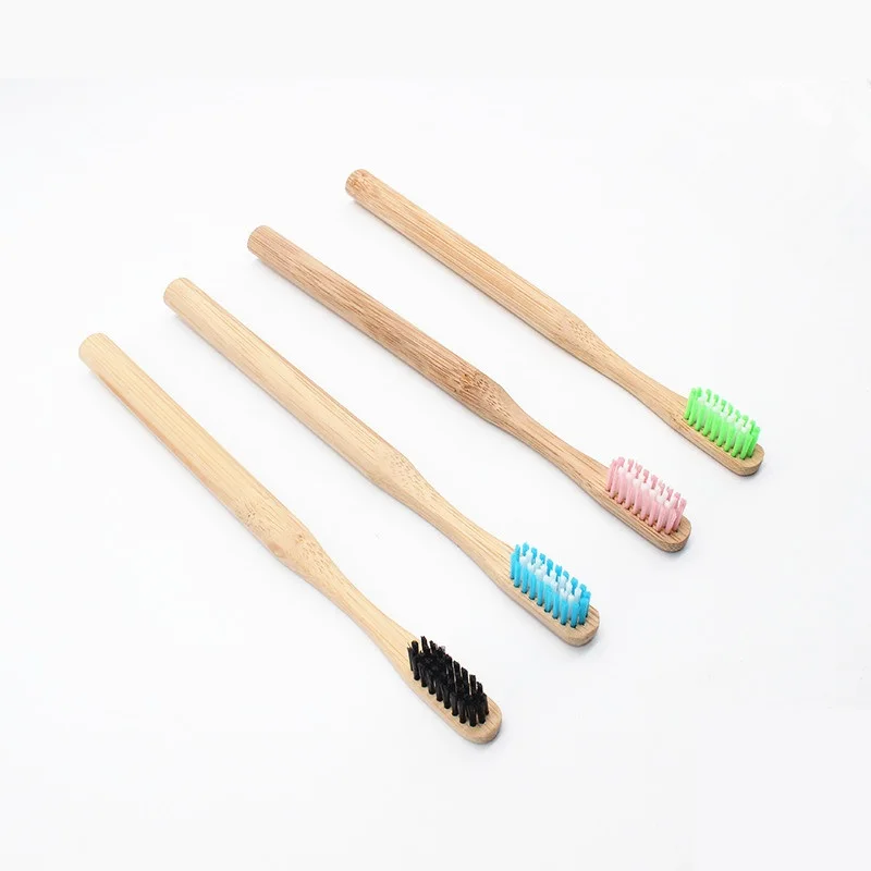 Escova de Dentes Fibra de Madeira Lidar com Baixo Bambu Cerdas Duras Tandenborstel Carbono Ambientalmente Livre Logotipo Personalizado 500 Pçs 3 Beleza e saúde