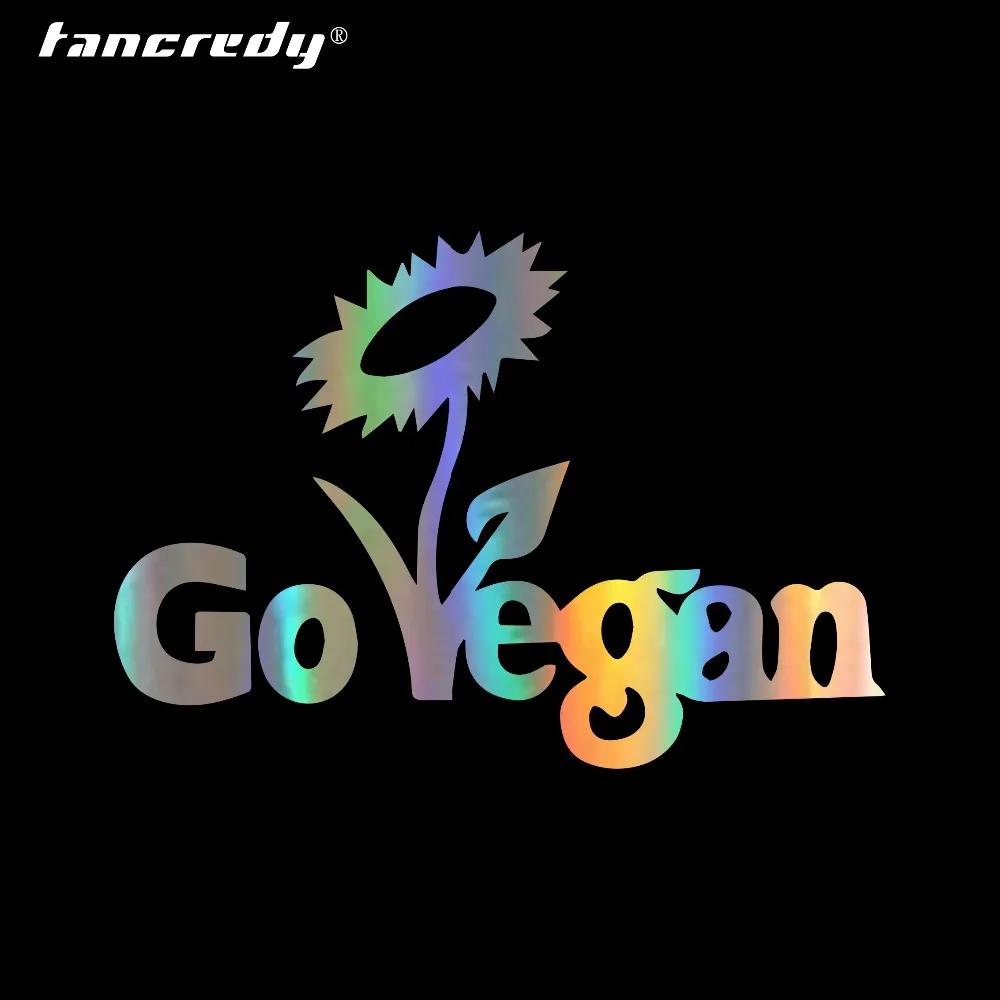 Tancredy 15,8*11 см цветок Go Vegan автомобильный стикер s и наклейки Наклейка на автомобильный бампер автомобиль Стайлинг украшение дверь тело стикер окна