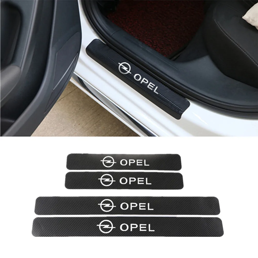 

Door Sill Scuff Plate Guards Carbon Fiber Protector Stickers For Opel Astra H G J Insignia Mokka Zafira Corsa Vectra C D Antara