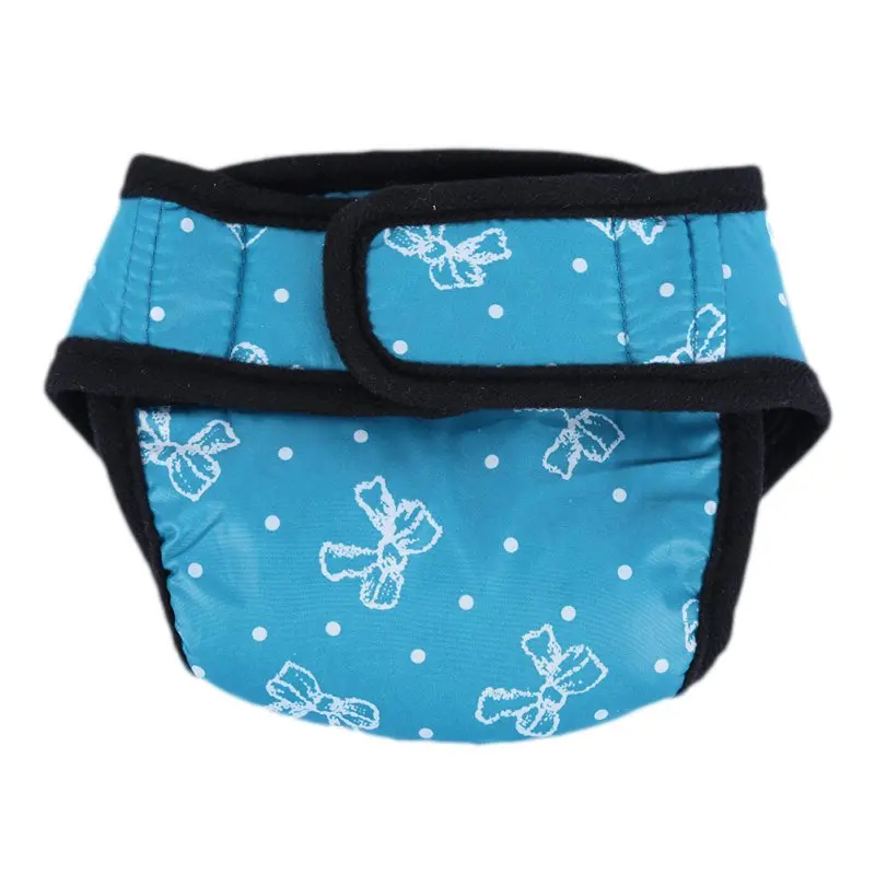 ПЭТ большой подгузник для собак гигиенические Подгузники моющиеся женские шорты для собак трусики менструации нижнее белье короткие - Цвет: Синий
