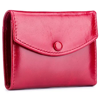 

Men Wallet Oil Wax Cowhide Leather Wallets Coin Purse Clutch Hasp Open Top Quality Retro Short Wallet