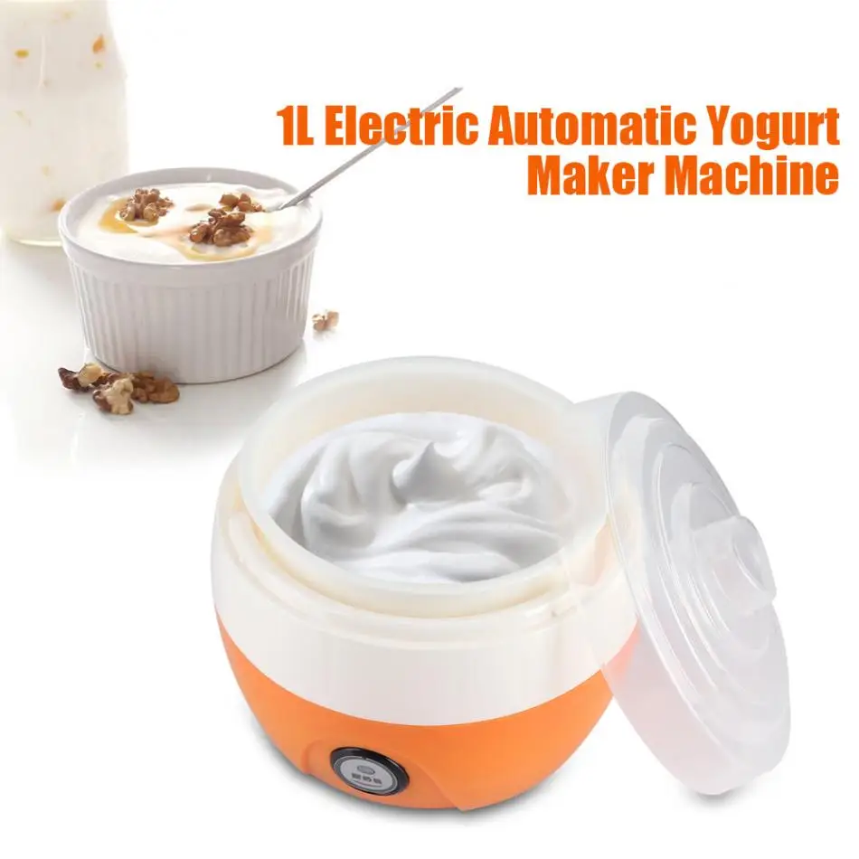 Йогуртница 1Л автоматическая машина для йогурта бытовой DIY Инструменты для йогурта Кухонная техника из нержавеющей стали/резервуар из полипропилена розовый 220 В