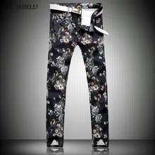 3D Parrot Printing Jeans Men Casual Ripped Jeans Men’s Casual Slim Straight Jeans Tide 3d Printed Wiht Animal Long Denim Pants