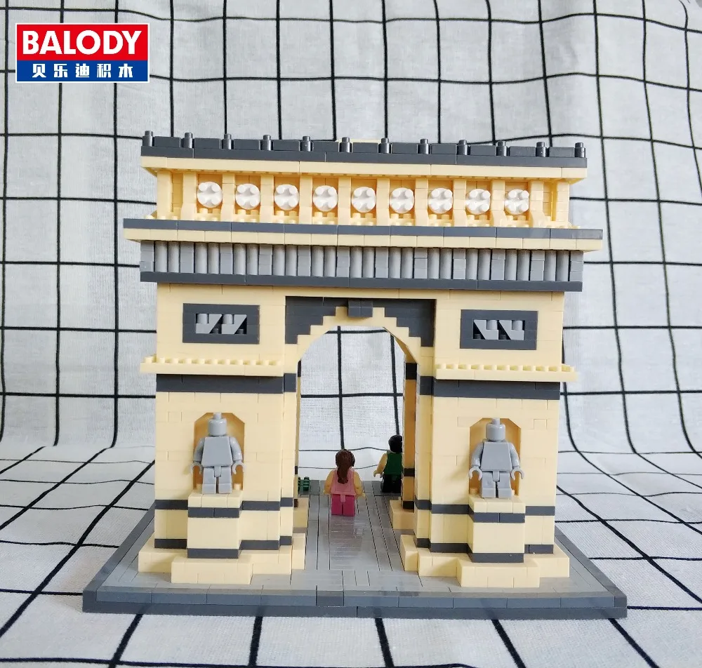 

2018 new arrive Balody diamond small particle building blocks Triumphal arch toys children's DIY for children gifts 16073