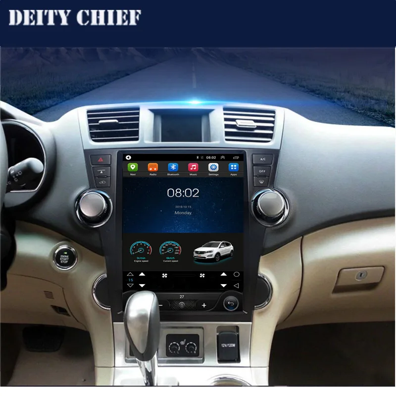 

12.1 Inch Android Tesla Style Car DVD Player GPS Navi For Toyota Highlander 2007-2013 Stereo Multimedia Headunit Autoradio