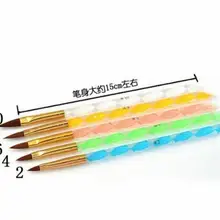 Новейшая 5 штук пять размеров профессиональная акриловая жидкость для дизайна ногтей Ручка кисти для УФ-геля акриловый порошок для ногтей щетка высокого качества