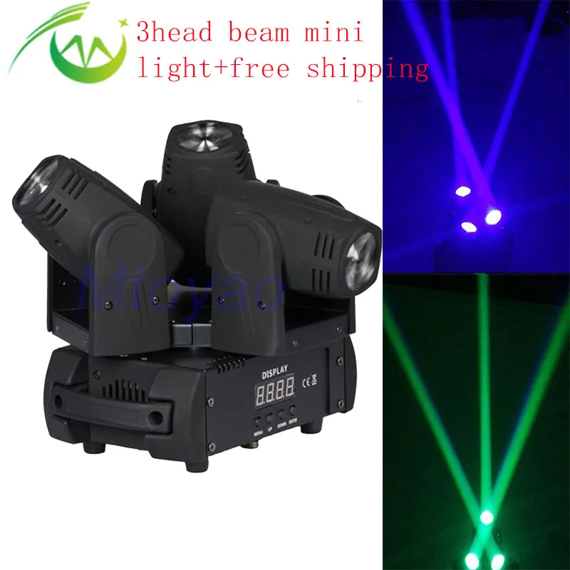 

Moving Head 3pcs*10w LED Beam Moving DJ Light RGBW 4in1 Stage Equipment LED Mini Projector Three Head Moving Head Professional