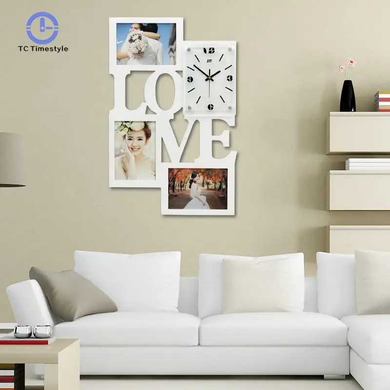 

Modern Natural Wood Wall Clock Quartz Needle Mute Digital Wall Clocks Home Picture Frame Decoration Crafts Watch
