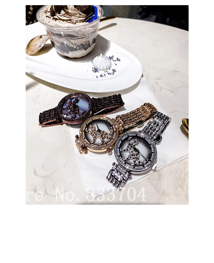 Топ люксовый бренд женские хрустальные часы Женское платье часы Мода розовое золото кварцевые часы женские наручные часы из нержавеющей стали saat