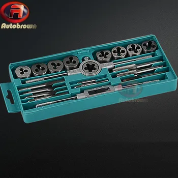 

Metric Tap And Die Set 20 Piece Split Dies Wrench Steel Case Garage Quality Kit