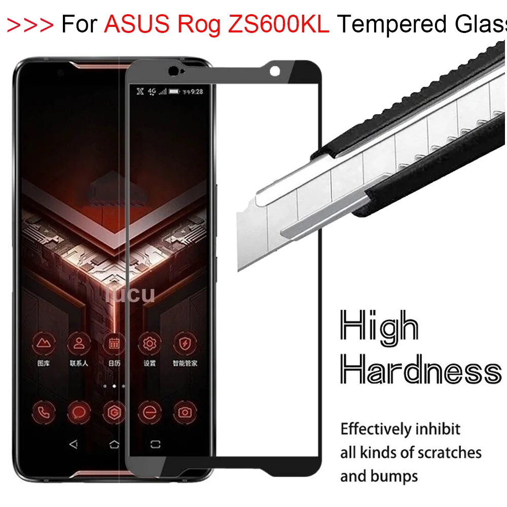 3D 9H Полный Клей протектор экрана закаленное стекло для Asus Rog Phone ZS600KL HD Полное