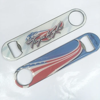 

Personalized Bar Blade Bartender Professional Speed Bottle Opener Customized Beer Popper Steel Bar Bottle Opener with Epoxy Logo