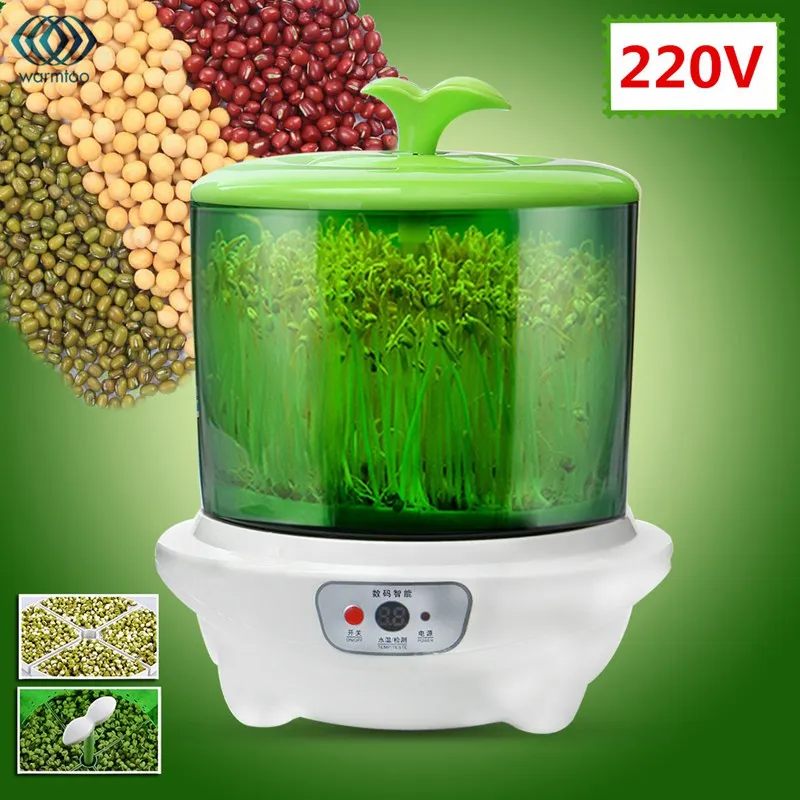 220V New Automatic Bean Sprouts Machine Multifunctional Homemade Sprout One Layer Microcomputer Control Bud Machine