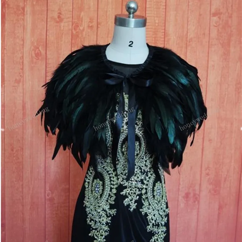 Evening Dress Cape Stole Feather Wraps Shrug Bolero Shawl Scarf