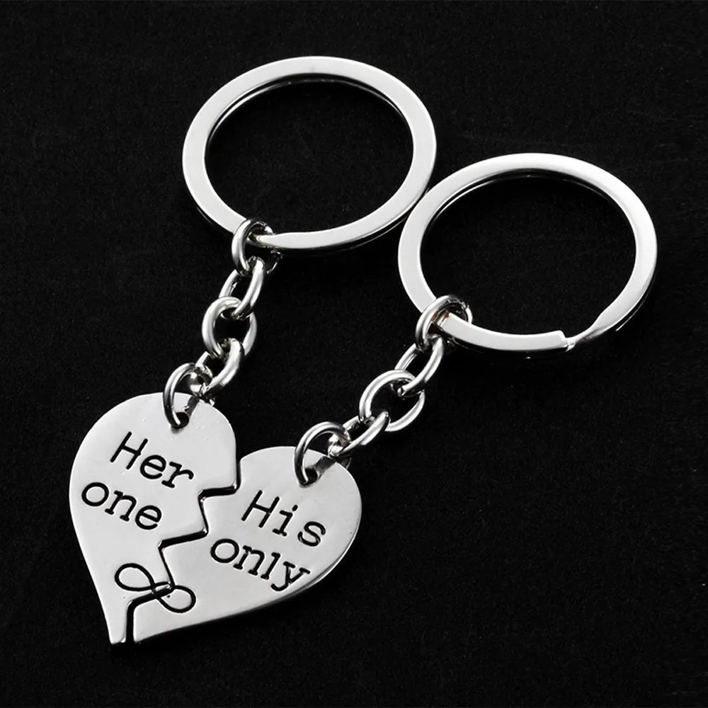 

Romantic Couple Keychain Keyring Keyfob Valentine's Day Lover Gift Heart Key Set 10.16