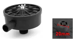 Черный Пластик 20 мм Нитки выпускной фильтр Глушитель для воздушный компрессор 2 шт