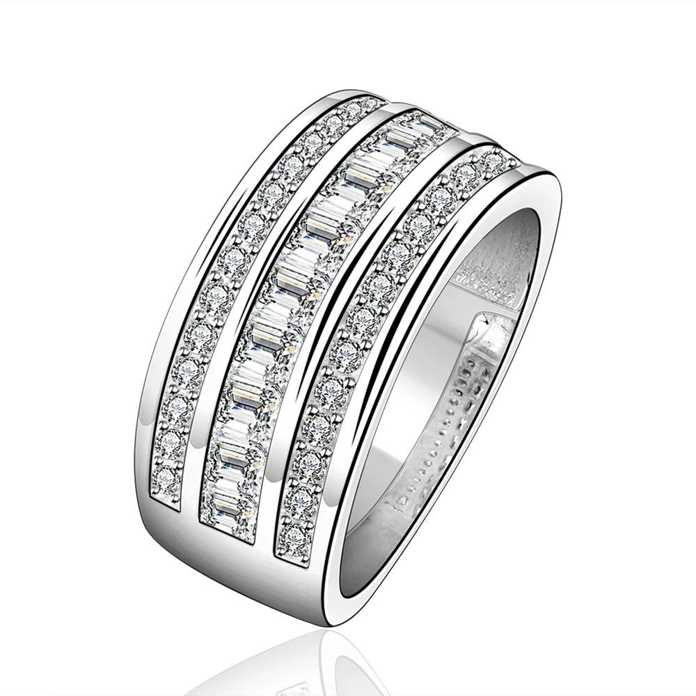 High Quality 925 Silver Ring with AAA Zircon Fashion Sterling Silver Ring for Women Fashion