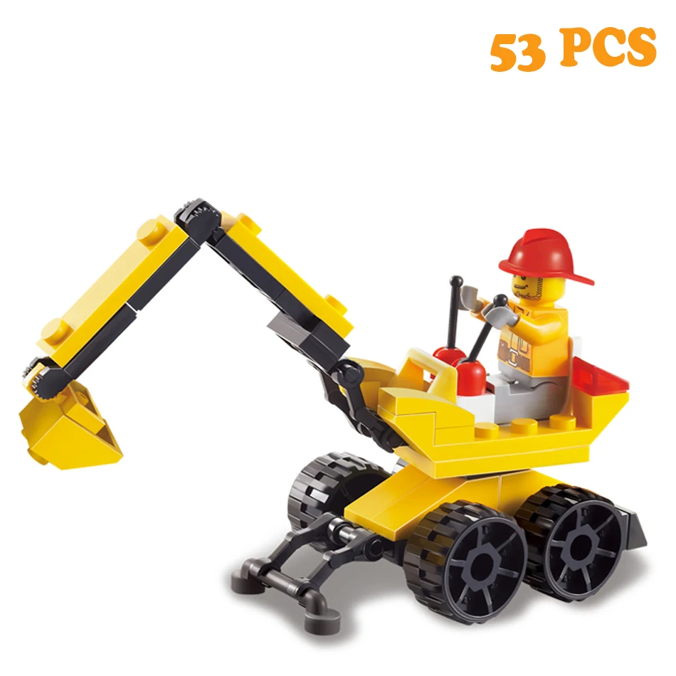 

Engineering Vehicles Truck Excavator Bulldozer Forklift Building Blocks Compatible legoed City Construction Children Bricks Toys