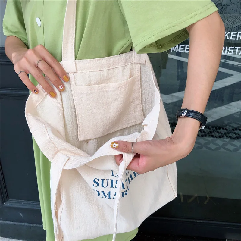 Youda Корея оригинальная сумка свежая бежевая сумка модная простая легкая женская сумка на плечо Студенческая сумка для отдыха и покупок