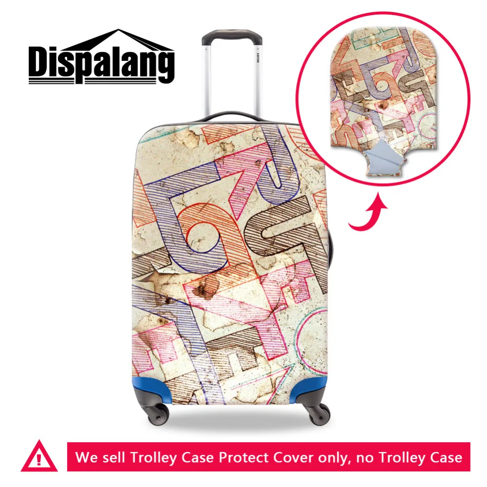 Personality Thick Travel Luggage Covers,Fabric Waterproof Suitcase