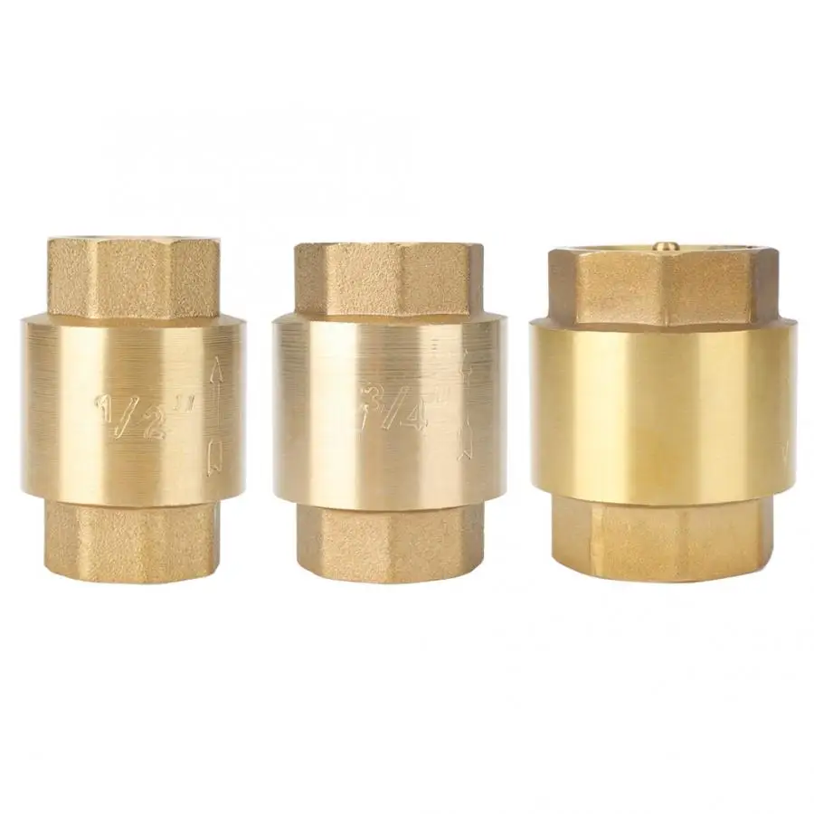 Check Valve G3//4 High Accuracy Brass Threaded Check Valve One Way Non-Return Check Valve for Water Gas Oil