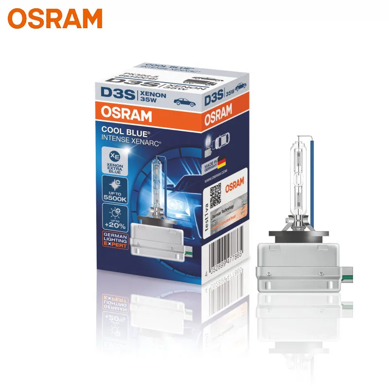 OSRAM Xenon HID D3S 66340CBI холодный синий 5500K Автомобильная фара авто Hi/lo луч стильная лампа+ 20% более светильник(один